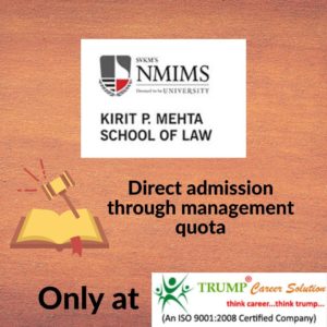 Admission at NMIMS Law through Management Quota in 2021 